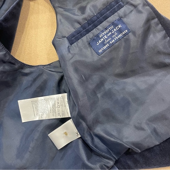 Janie & Jack Boys Velvet Vest and Button Down Set Size 8 - Picture 8 of 16